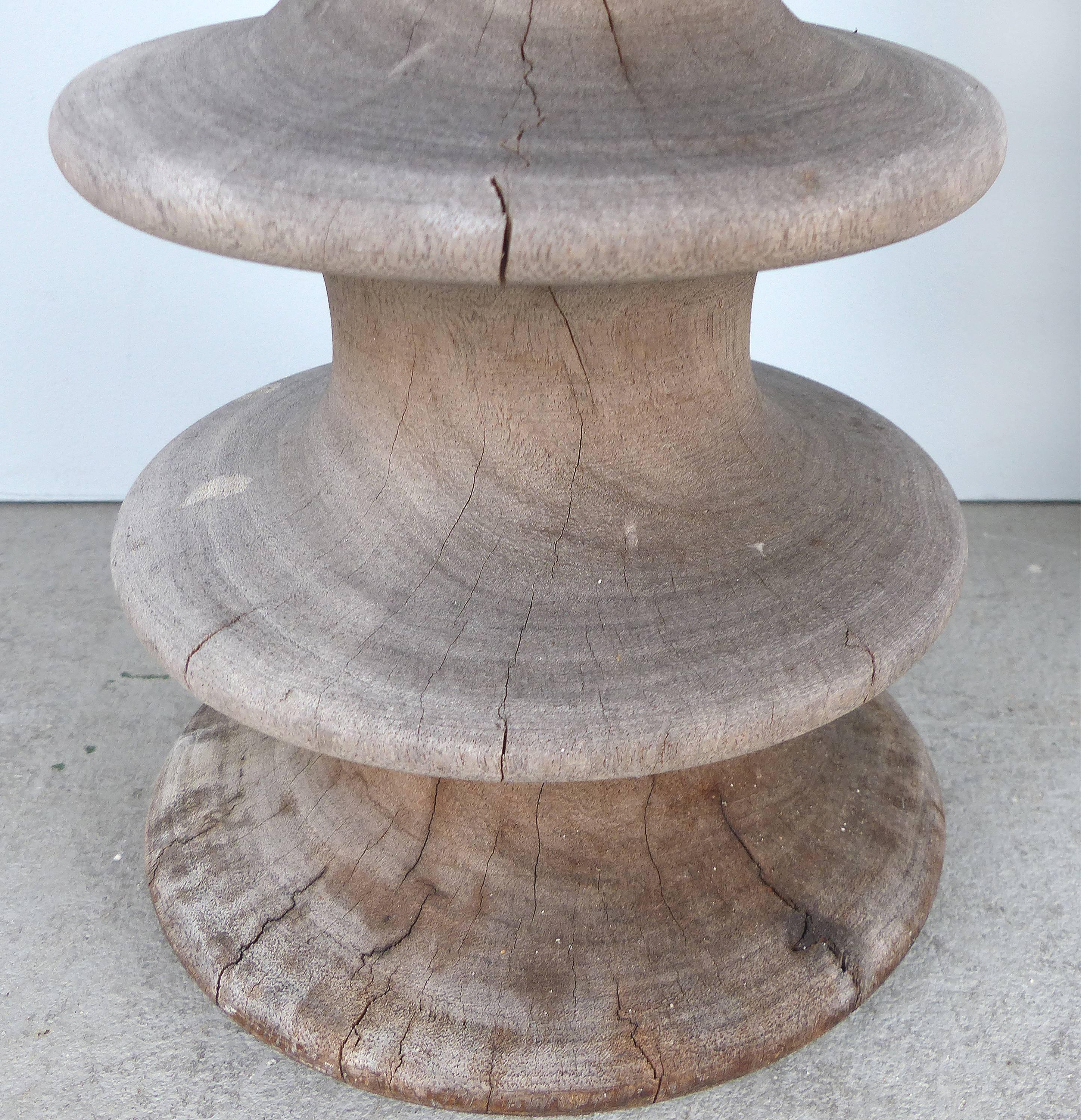 Organic Modern Sculptural Carved Wood Columns 4
