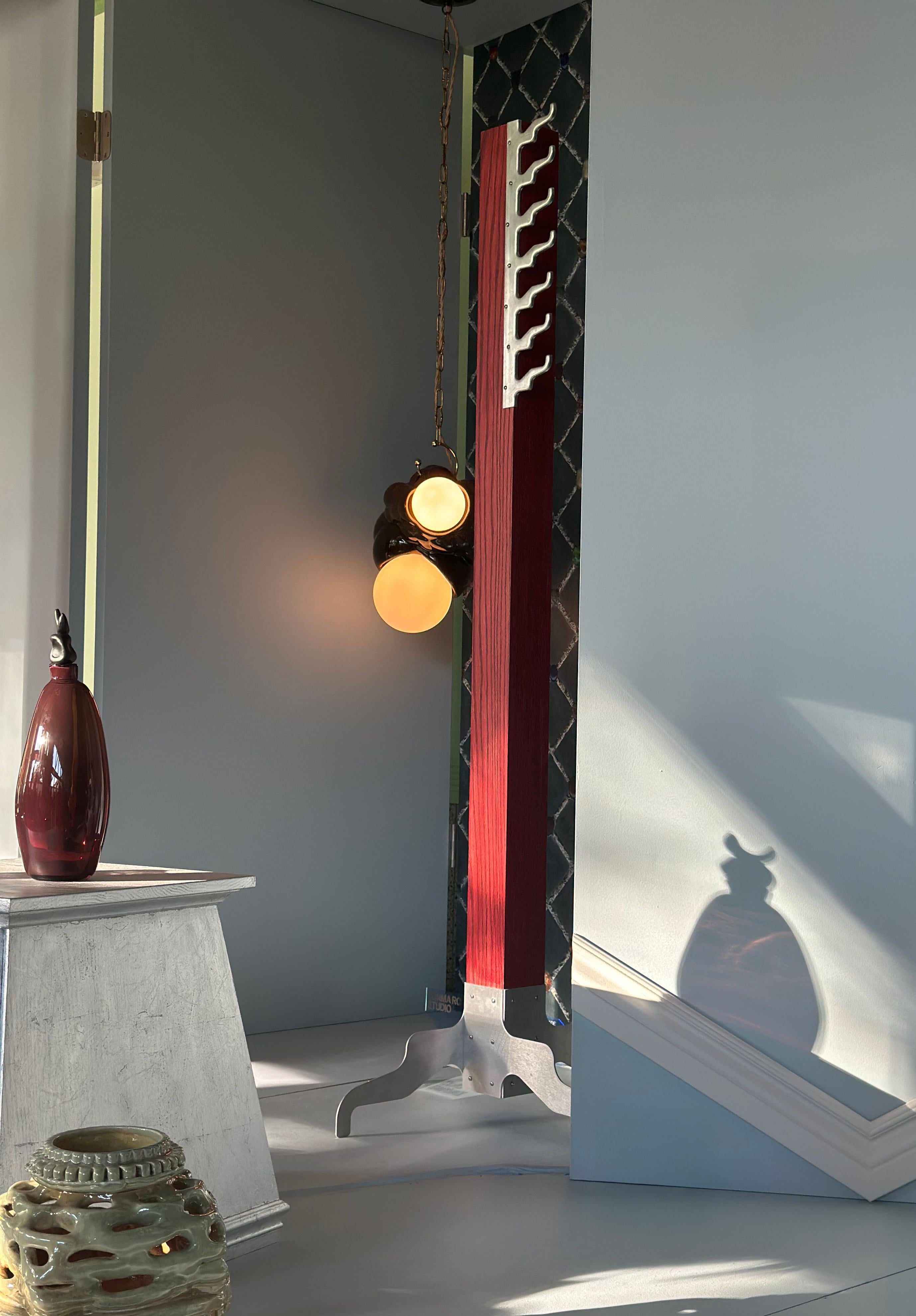 Organic Modern Sculptural Ceramic Bubbly Capullo Pendant Chandelier in Green In New Condition For Sale In Brooklyn, NY