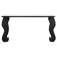 Organic Modern Sculptural Loblolly Black Pine Console Table Heavy Texture