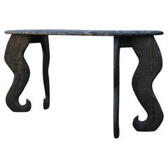 Organic Modern Sculptural Loblolly Black Pine Console Table Heavy Texture