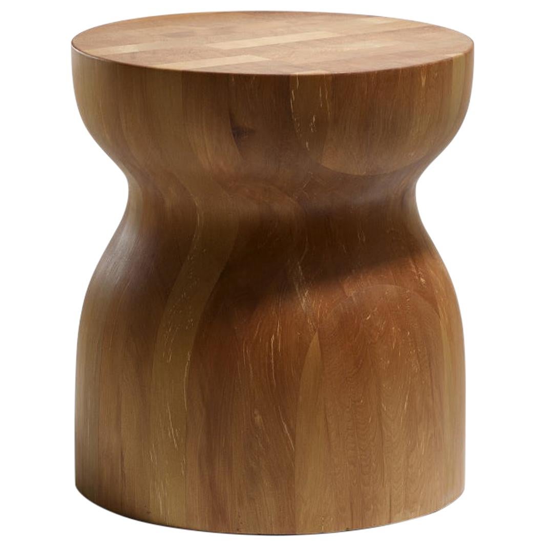 Organic Modern Sculptural Side Table in Sustainable Ancient Matai Wood For Sale