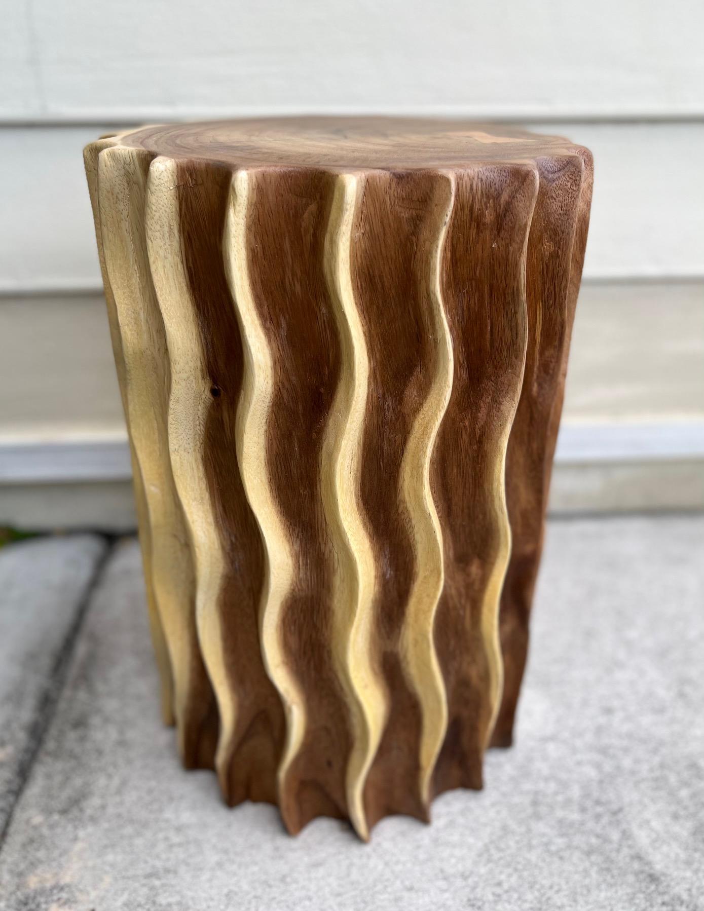 fluted side table