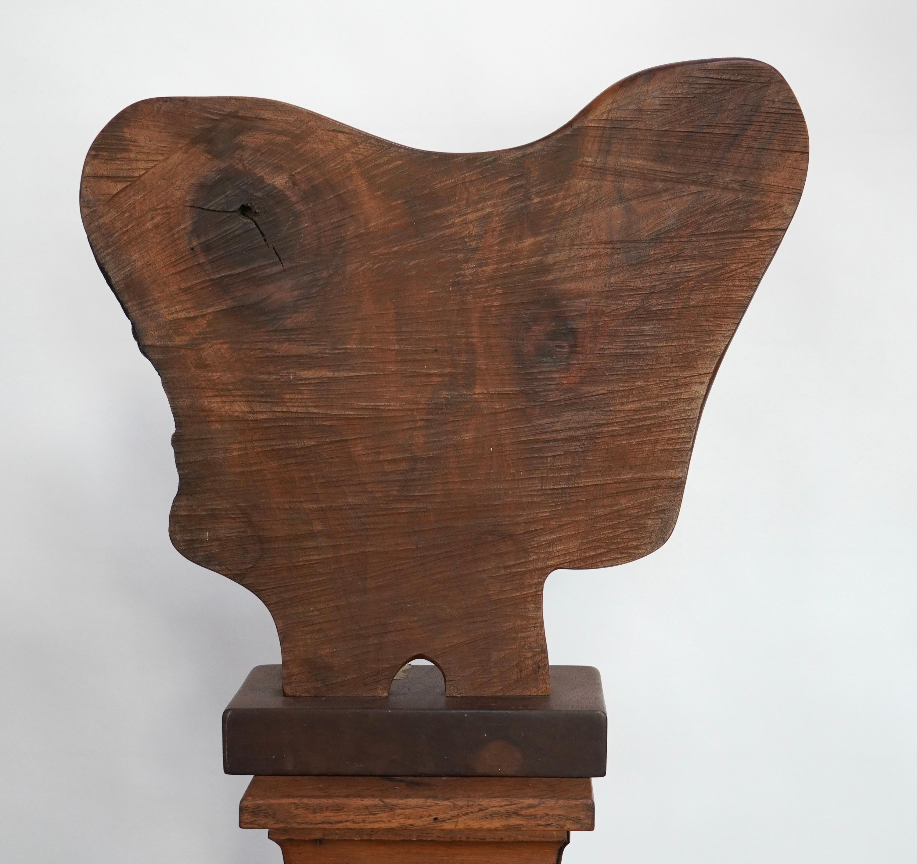 Walnut Organic Modern Sculpture by California Artist Trent Williams circa 1970s For Sale