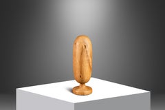 Organic Modern Sculpture in Solid White Oak by Mark Leblanc, USA, c. 2023