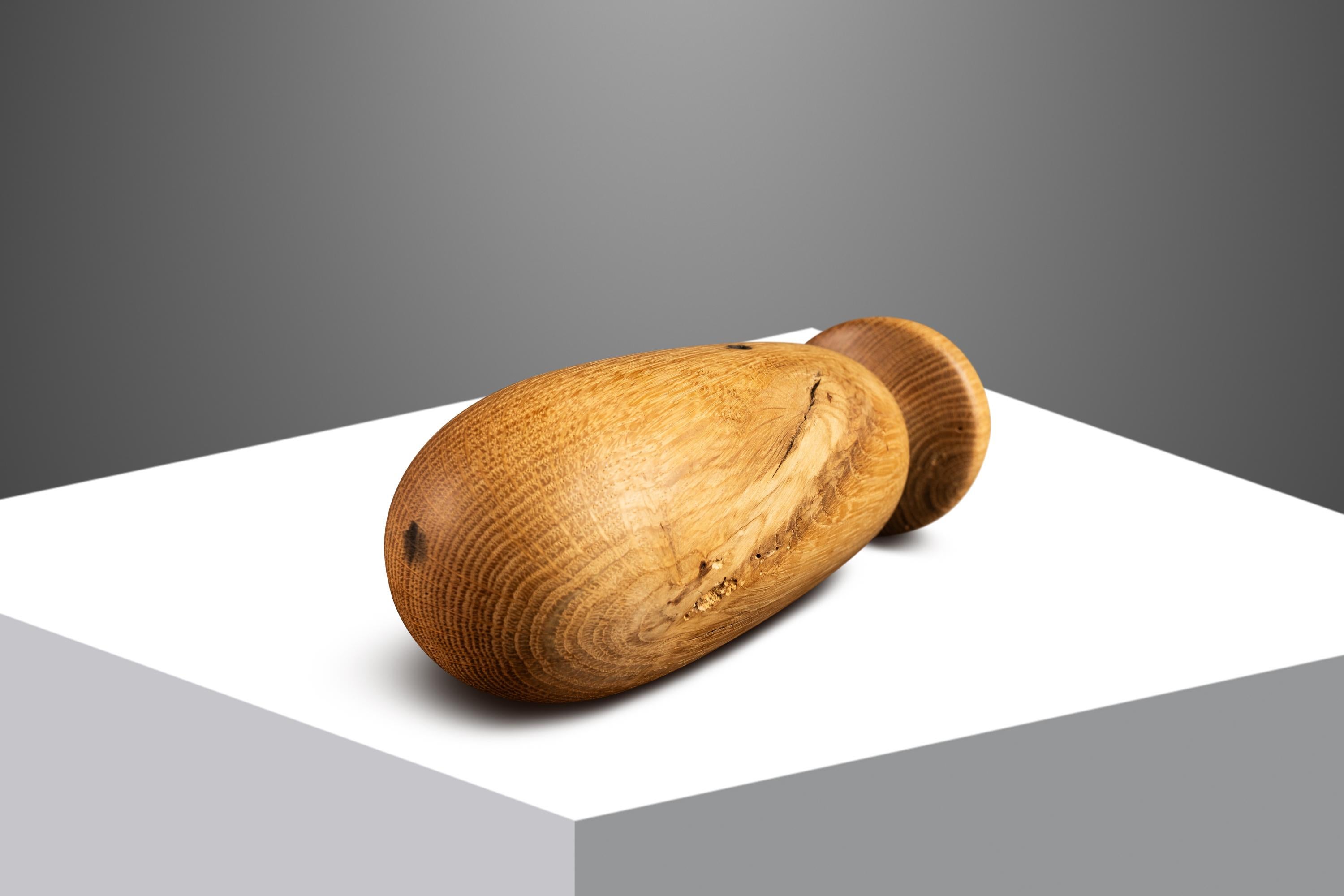 Wood Organic Modern Sculpture in Solid White Oak by Mark Leblanc, USA, c. 2023 For Sale