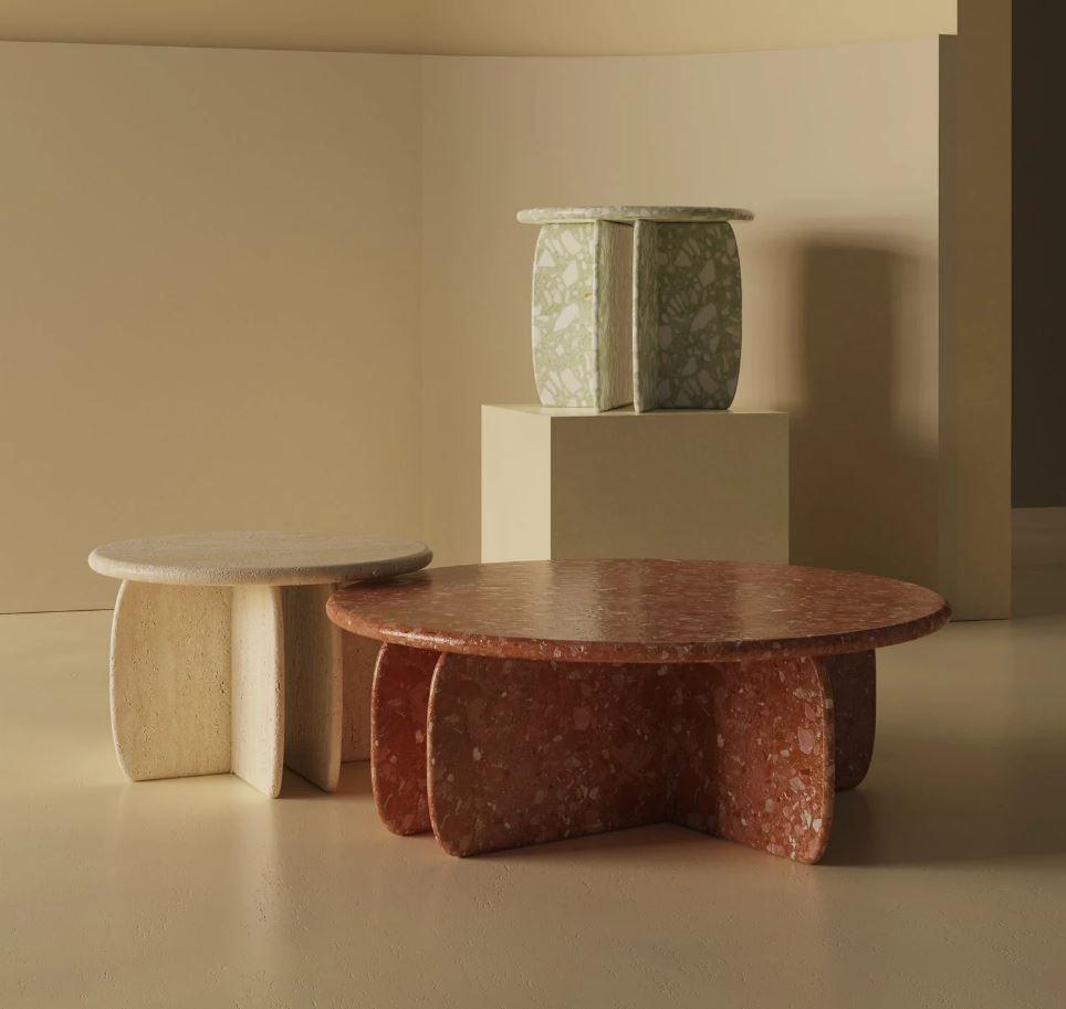 Post-Modern Organic Modern Side Table Catus in Lacquered Wood For Sale