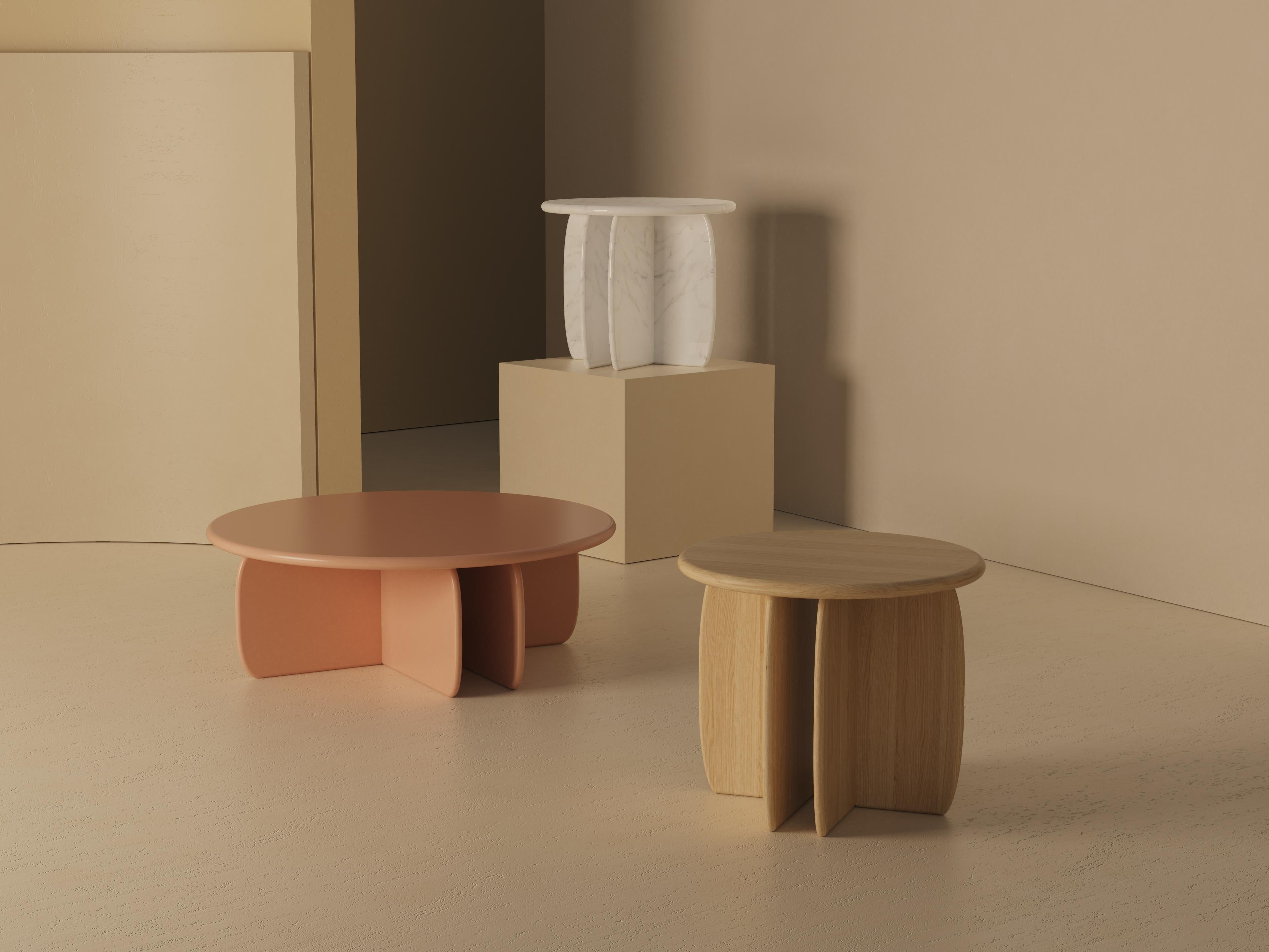 Portuguese Organic Modern Side Table Catus in Lacquered Wood For Sale