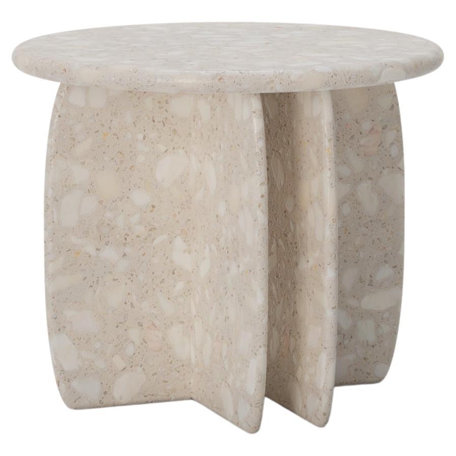 Table d'appoint Catus en terrazzo beige organique