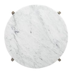 Organic Modern Side Table, Silvered