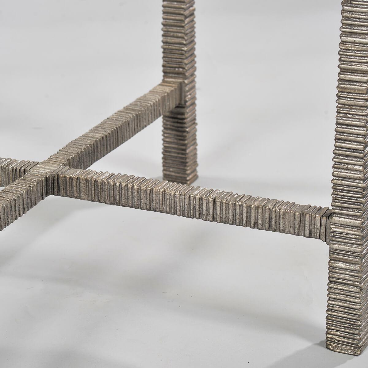 Vietnamese Organic Modern Side Table, Silvered