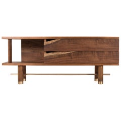 Credenza moderna organica in noce caraibico per Gramercy