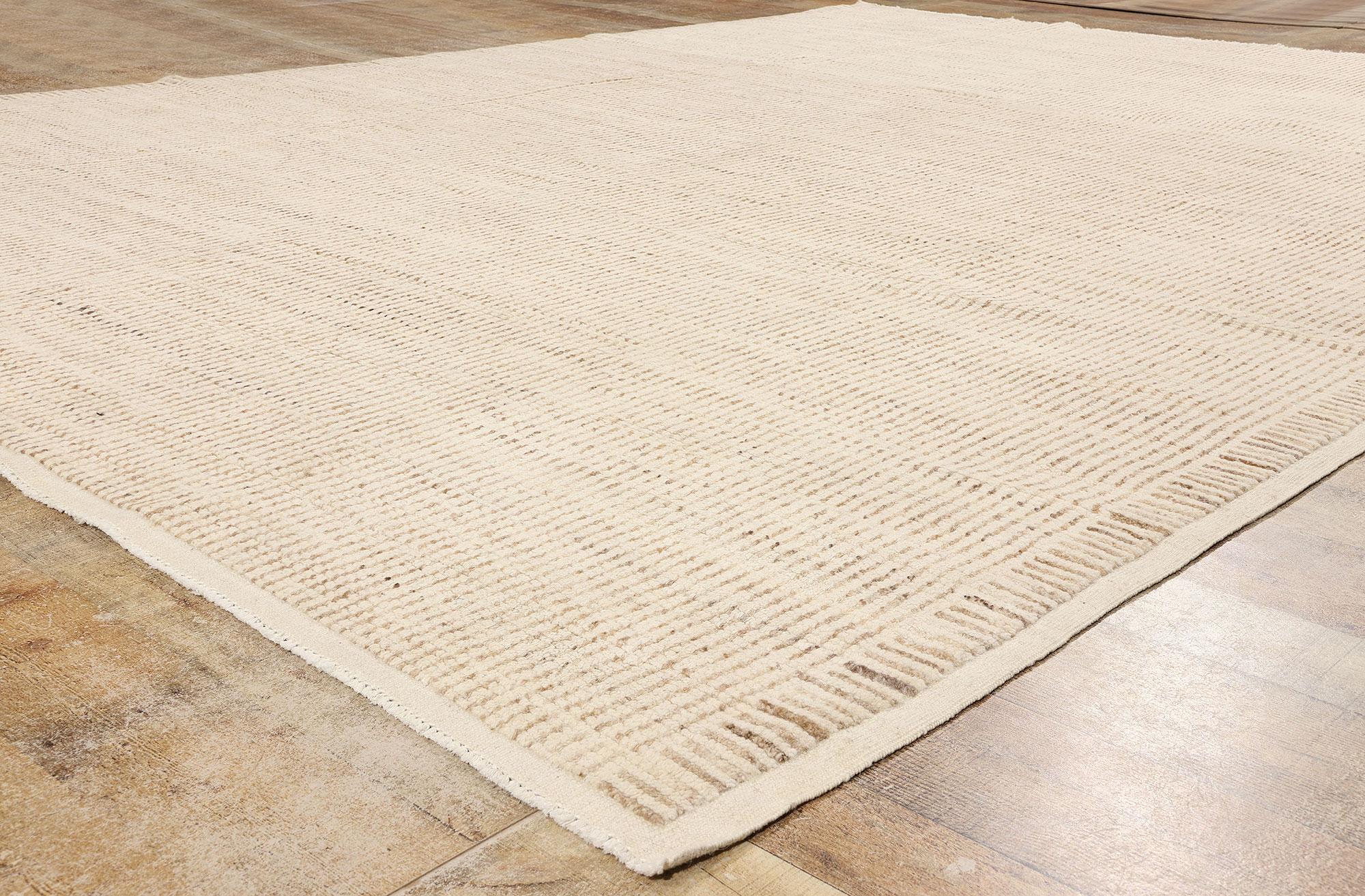 Marokkanischer Skagen-Teppich der Organischen Moderne, Japandi Einfachheit trifft auf Cozy Cohesiveness (21. Jahrhundert und zeitgenössisch) im Angebot