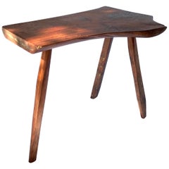 Organic Modern Slab Side Table in the Manner of Nakashima