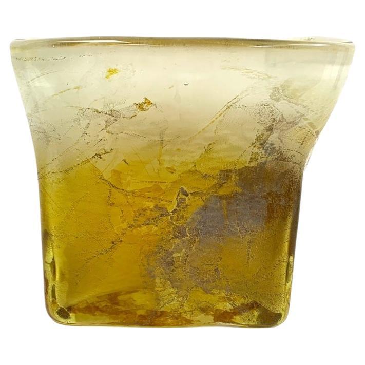 Organic Modern Slag Glass Vessel For Sale