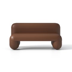 Canapé moderne bio en cuir écologique caramel - HELLO by NOOM
