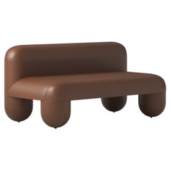 Canapé moderne bio en cuir écologique caramel - HELLO by NOOM