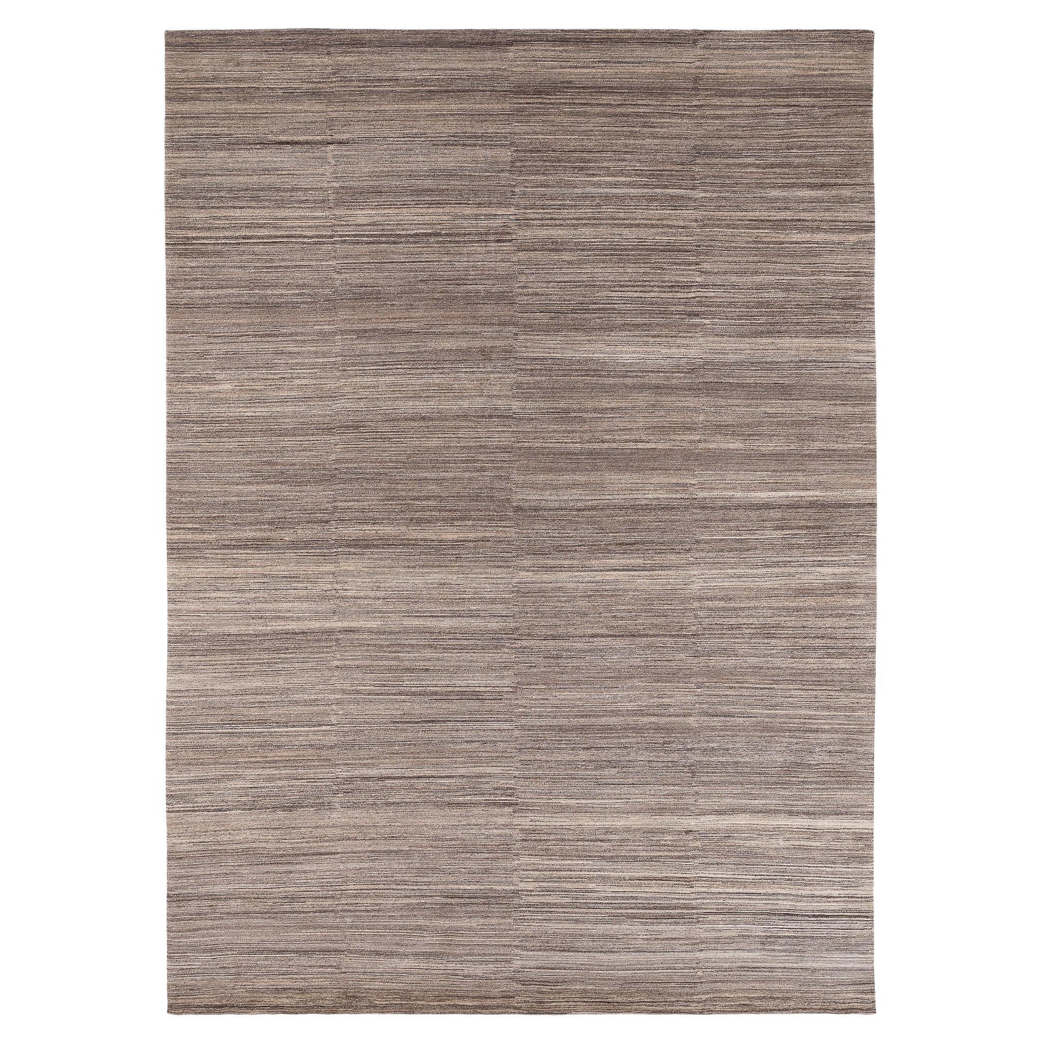 Organic Modern Solid Natural Wool with Abrash Area Rug by Joseph Carini