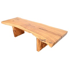 Organic Modern Solid Walnut Slab Live Edge Dining Table