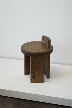 Tabouret ou table d'appoint en chêne massif organique moderne par Last Workshop
