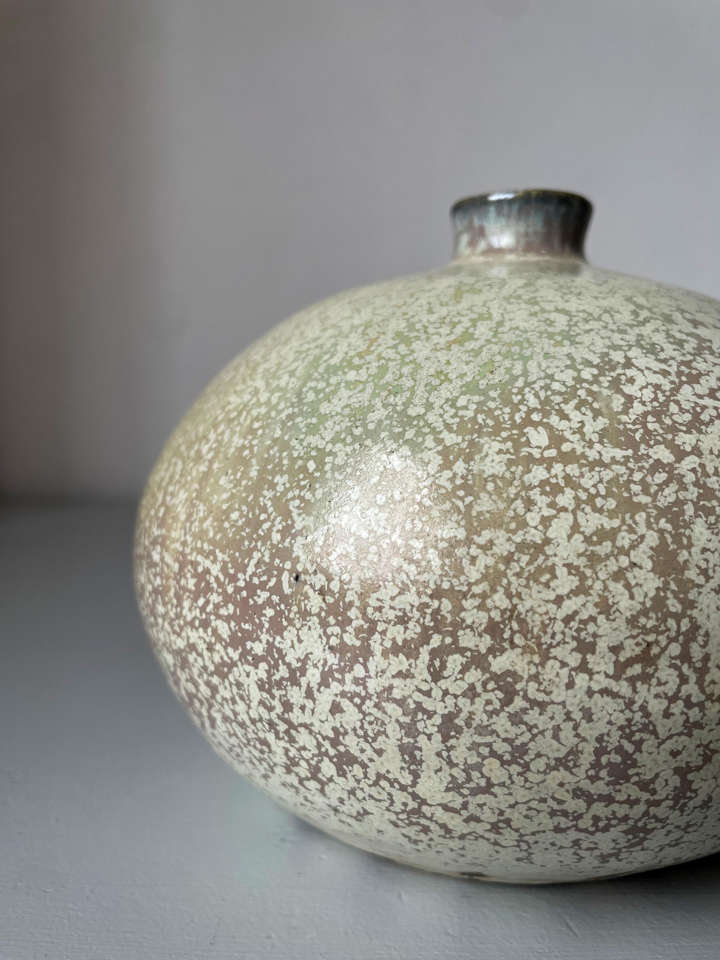 Mid-Century moderno Vaso in ceramica con smalto maculato Kulmbach Organic Modern, anni '70 in vendita