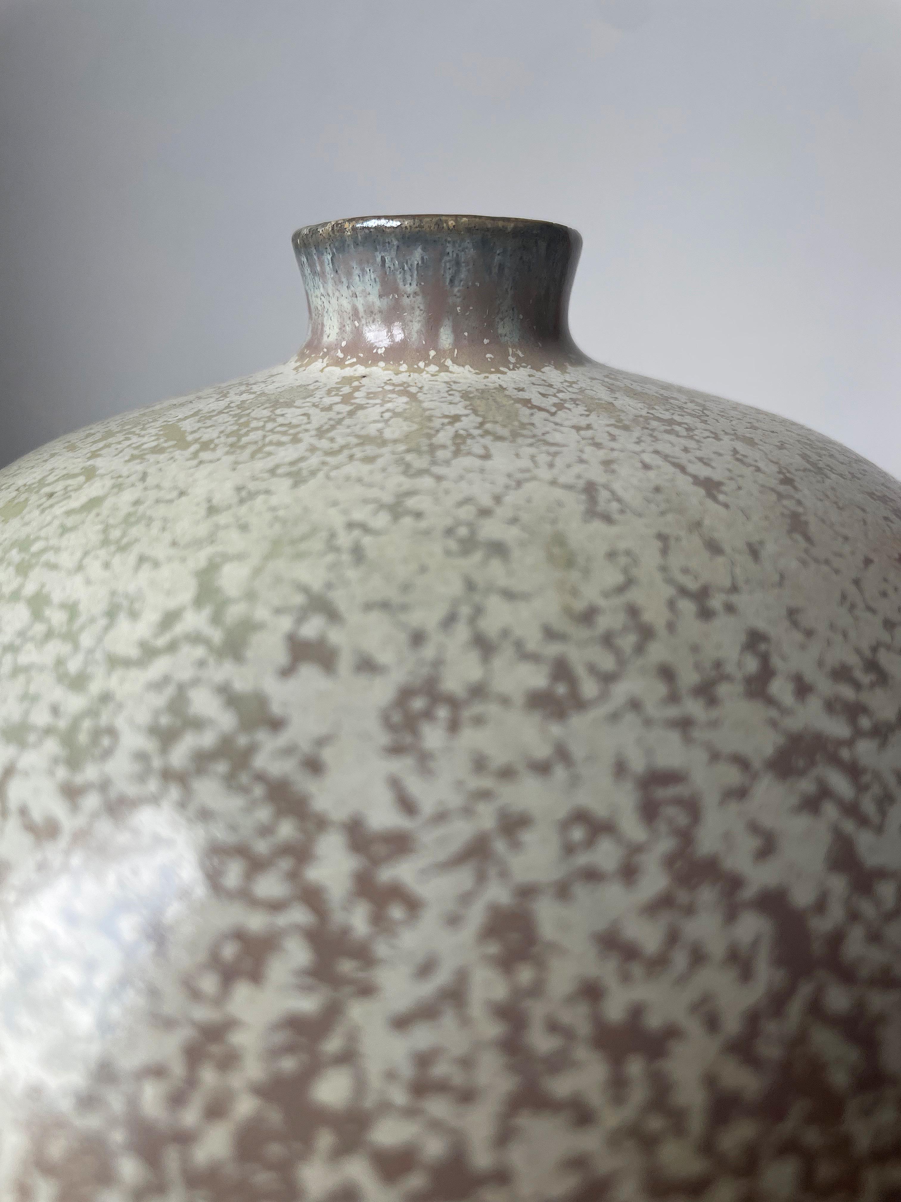 Organic Modern Spotted Glaze Ceramic Vase, 1970s For Sale 2