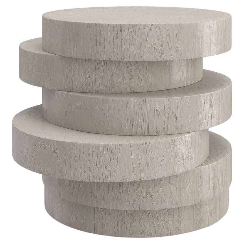 Organic Modern Stacked Accent Table For Sale