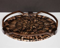 Organic Modern Starburst Tray with Mother of Pearl Inlays