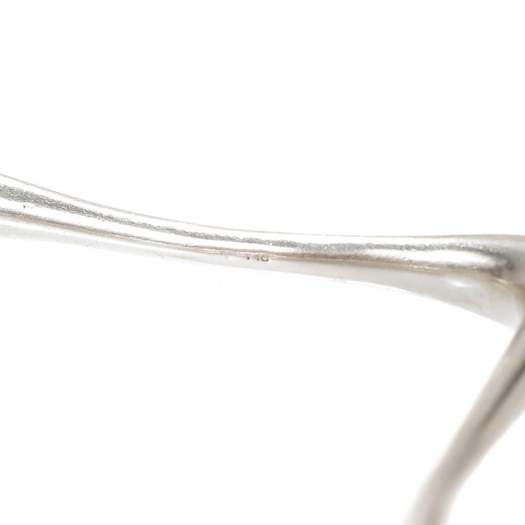Organic Modern Sterling Silver Square Bangle Bracelet 9
