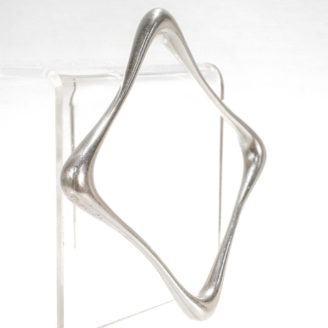 square bangle silver