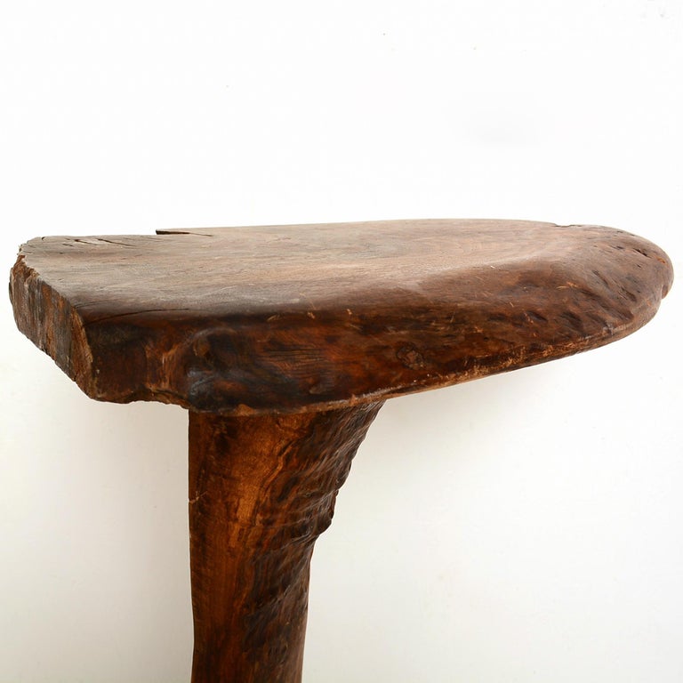 Contemporary Organic Modern Studio Piece Solid Wood Live Edge Pedestal Table, 2013 For Sale