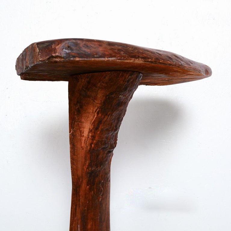Organic Modern Studio Piece Solid Wood Live Edge Pedestal Table, 2013 For Sale 1