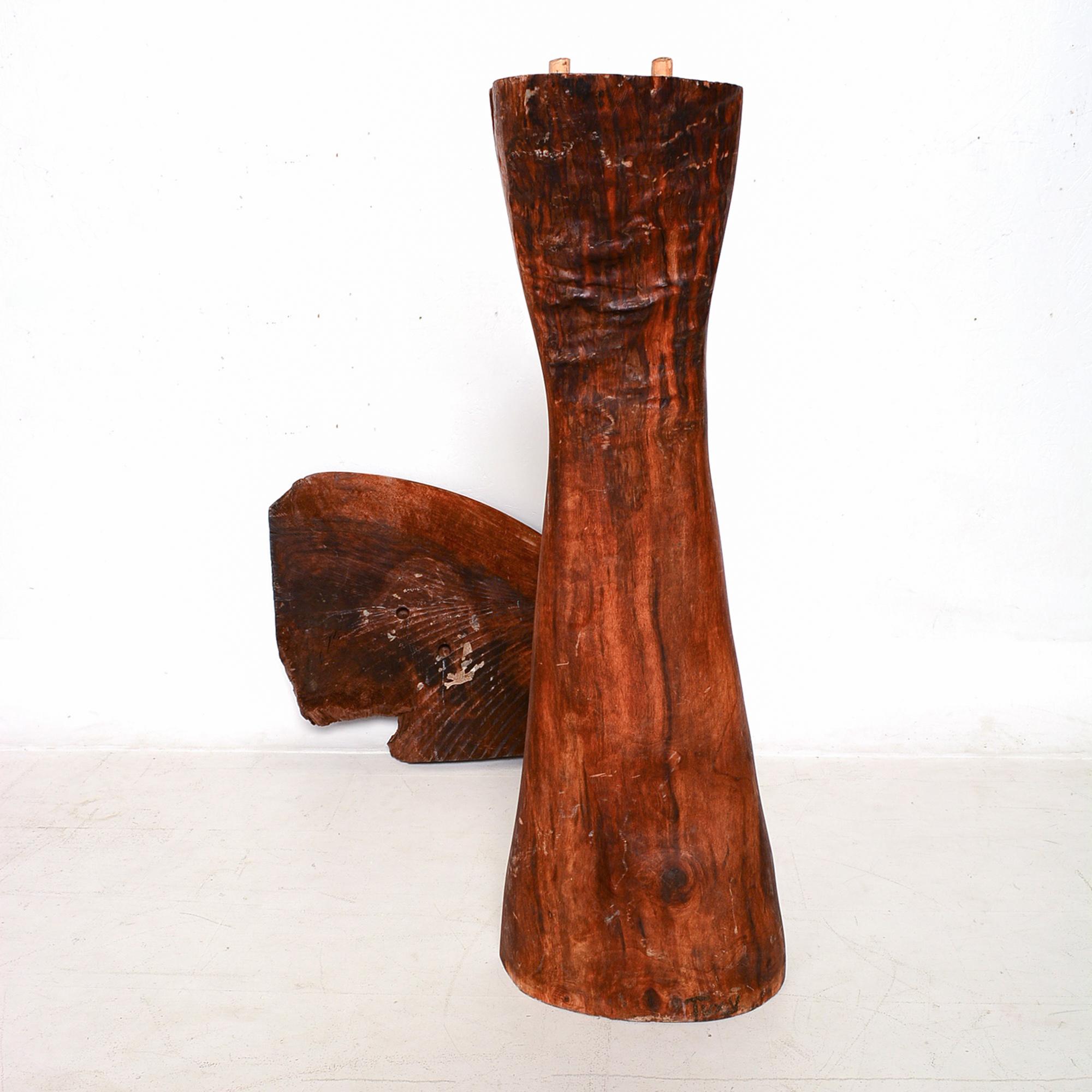 Organic Modern Studio Piece Solid Wood Live Edge Pedestal Table, 2013 3