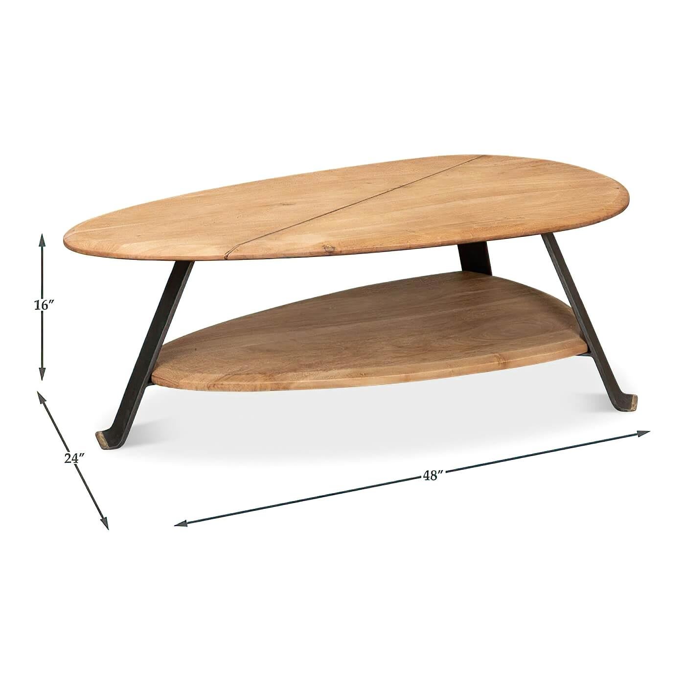 Metal Organic Modern Style Coffee Table