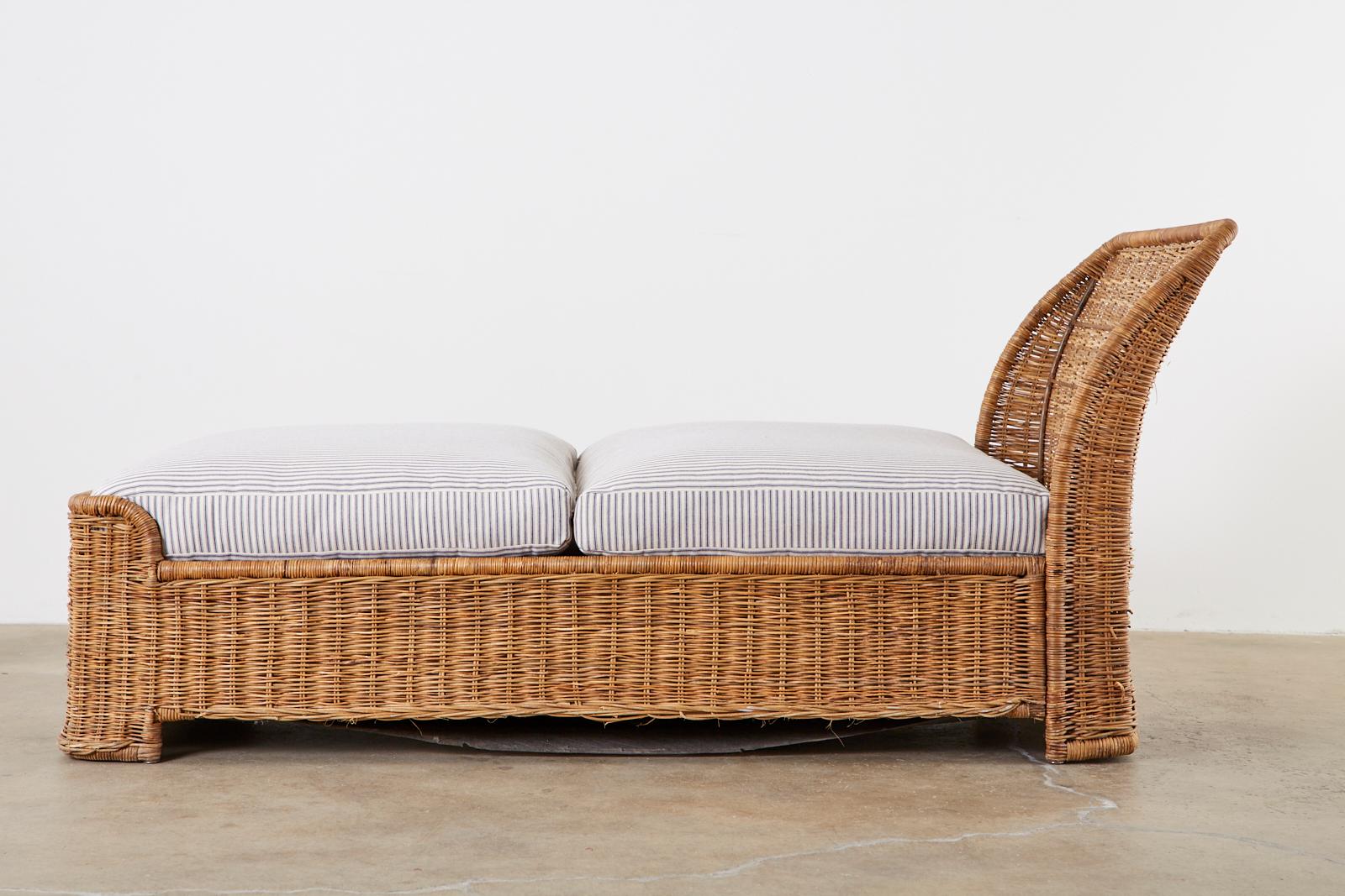 Organic Modern Style Wicker Daybed or Chaise Lounge 4