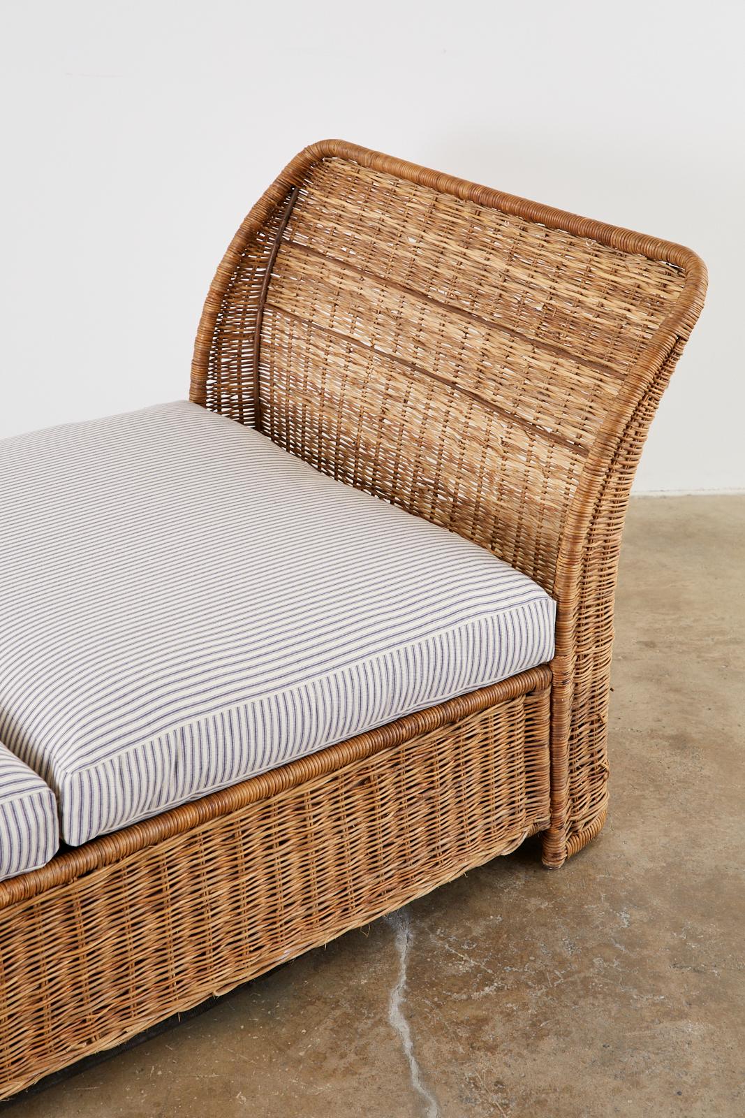 Organic Modern Style Wicker Daybed or Chaise Lounge 1