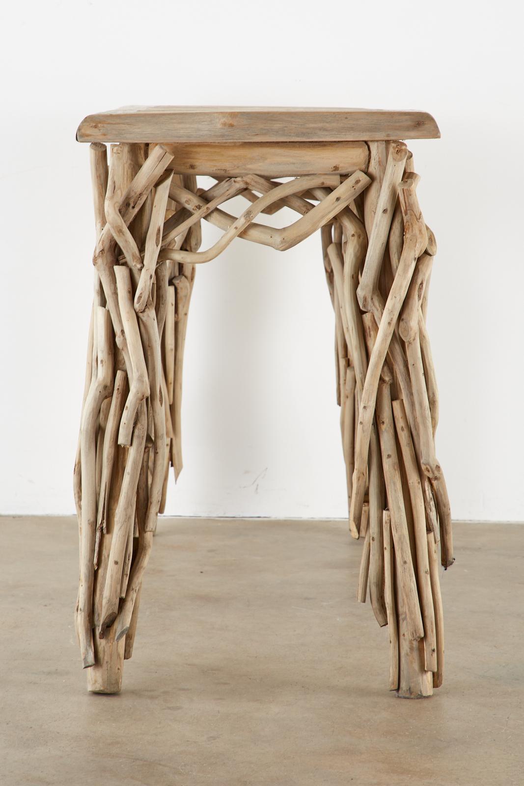 driftwood hall table