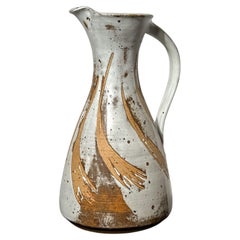 Organic Modern Style, Terracotta Jug, Chipping Campden, 1980s Studio Pottery
