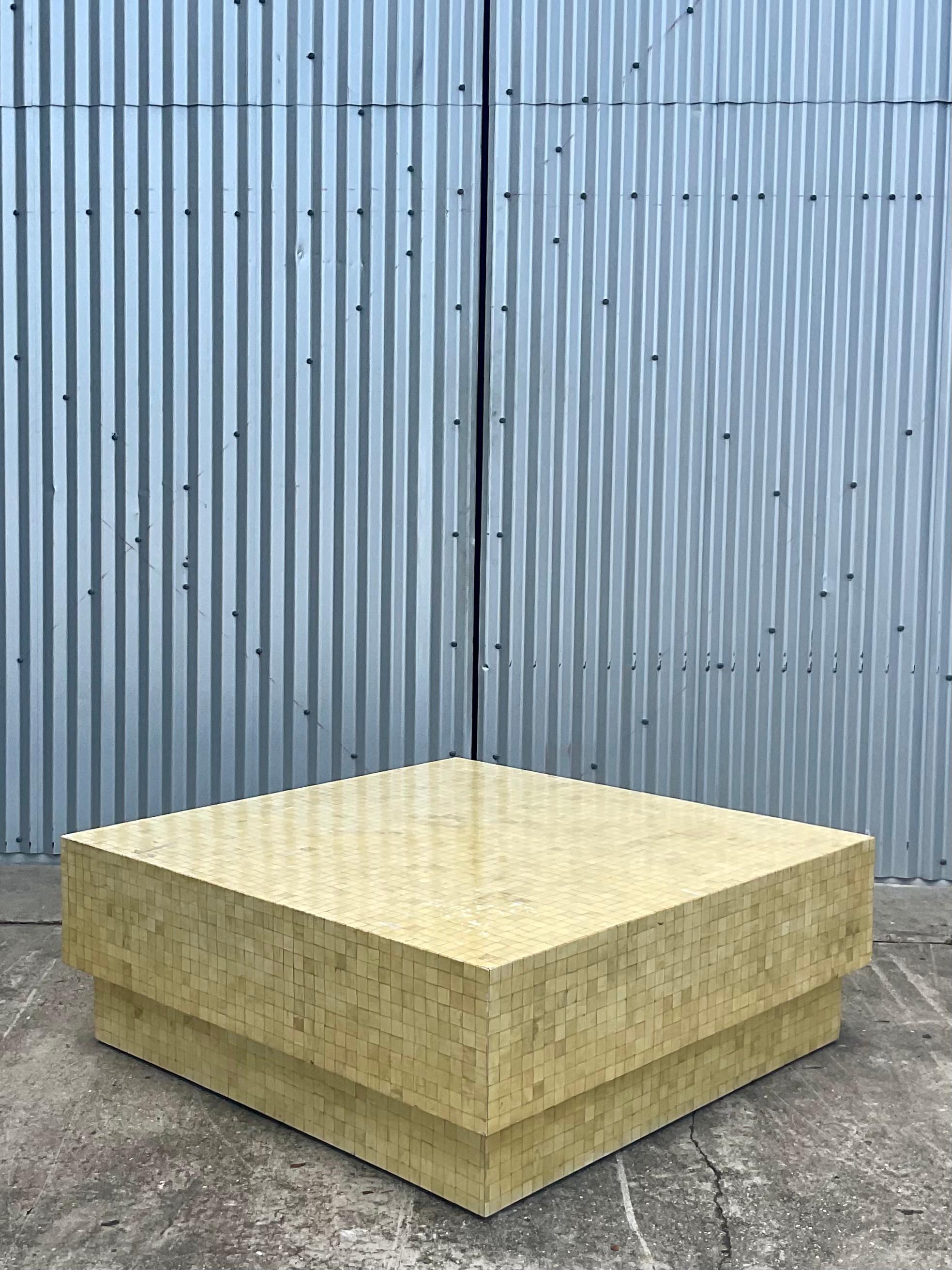 Colombian Organic Modern Tessellated Bone Coffee Table