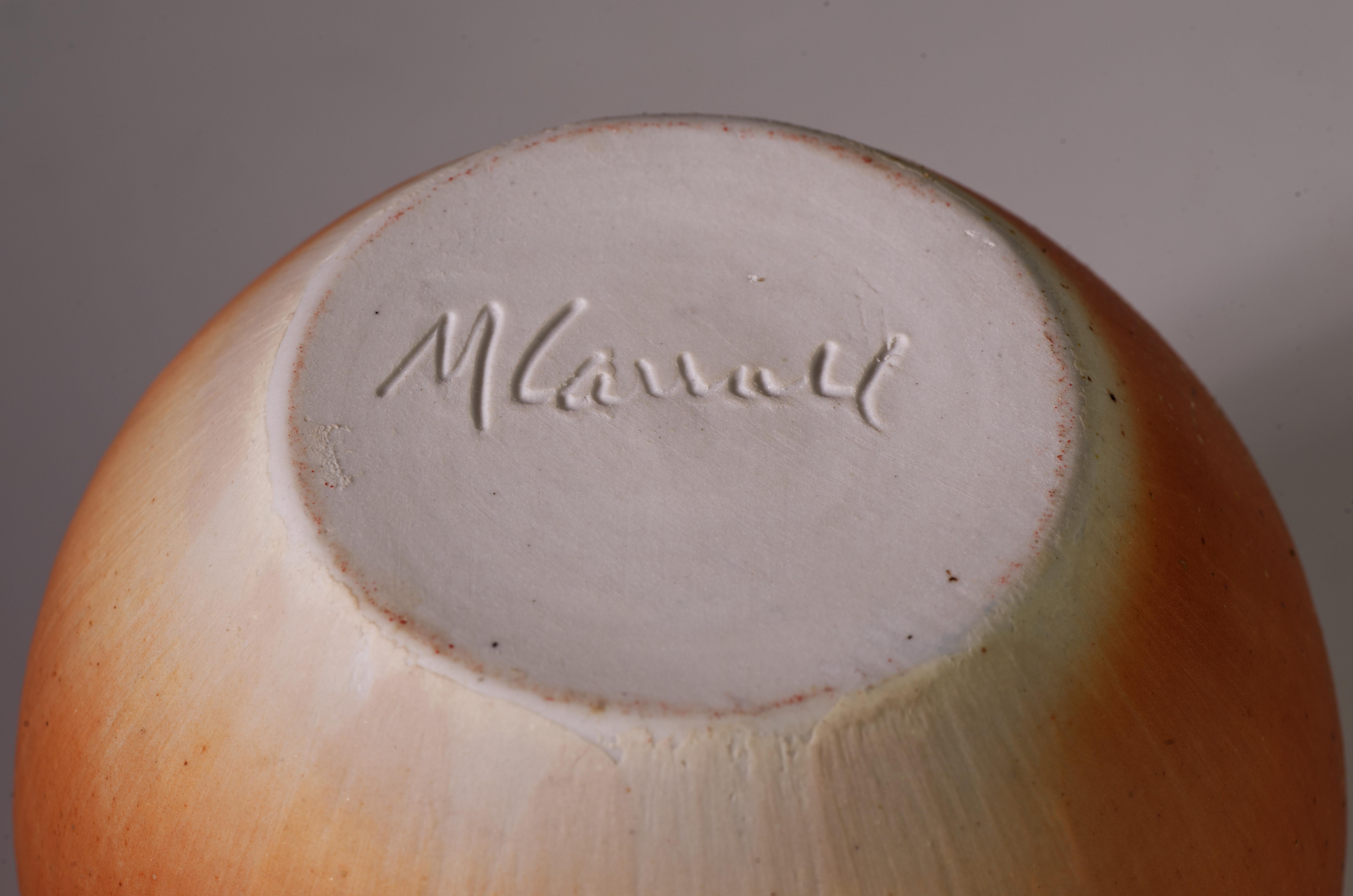 XX secolo Vaso a bocciolo organico moderno con smalto testurizzato, Studio A Pottery in vendita