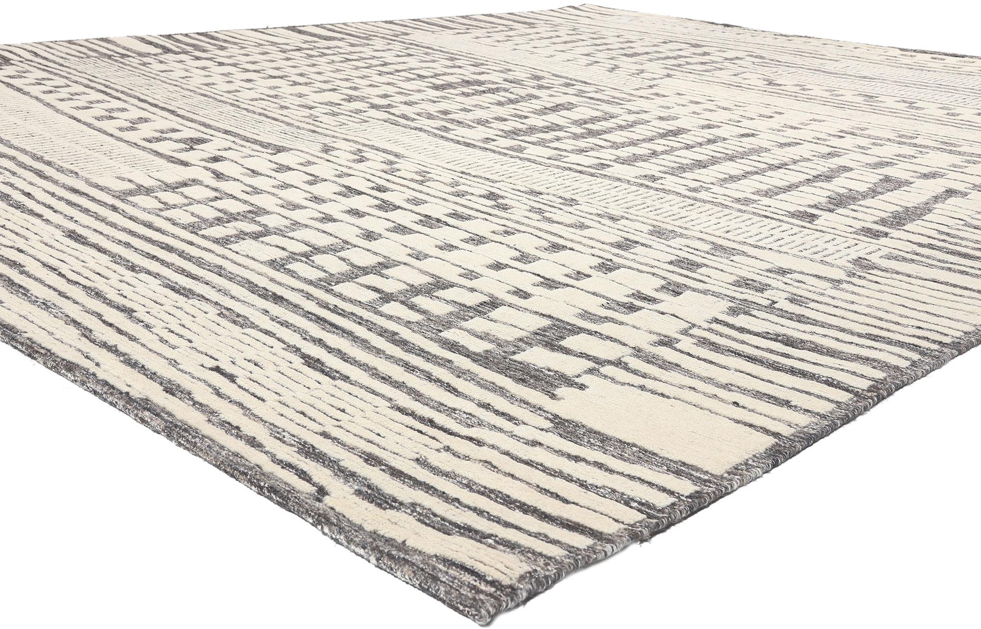 30981 Modern Shibui High-Low Rug, 09'02 x 11'10.
Bauhaus Minimalism meets Shibui in this organic modern high-low rug. The layers of tantalizing textures and neutral color palette woven into this piece work together capturing the essence of