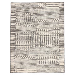 Organic Modern Textured High-Low Rug, Bauhaus Minimalism meets Shibui 