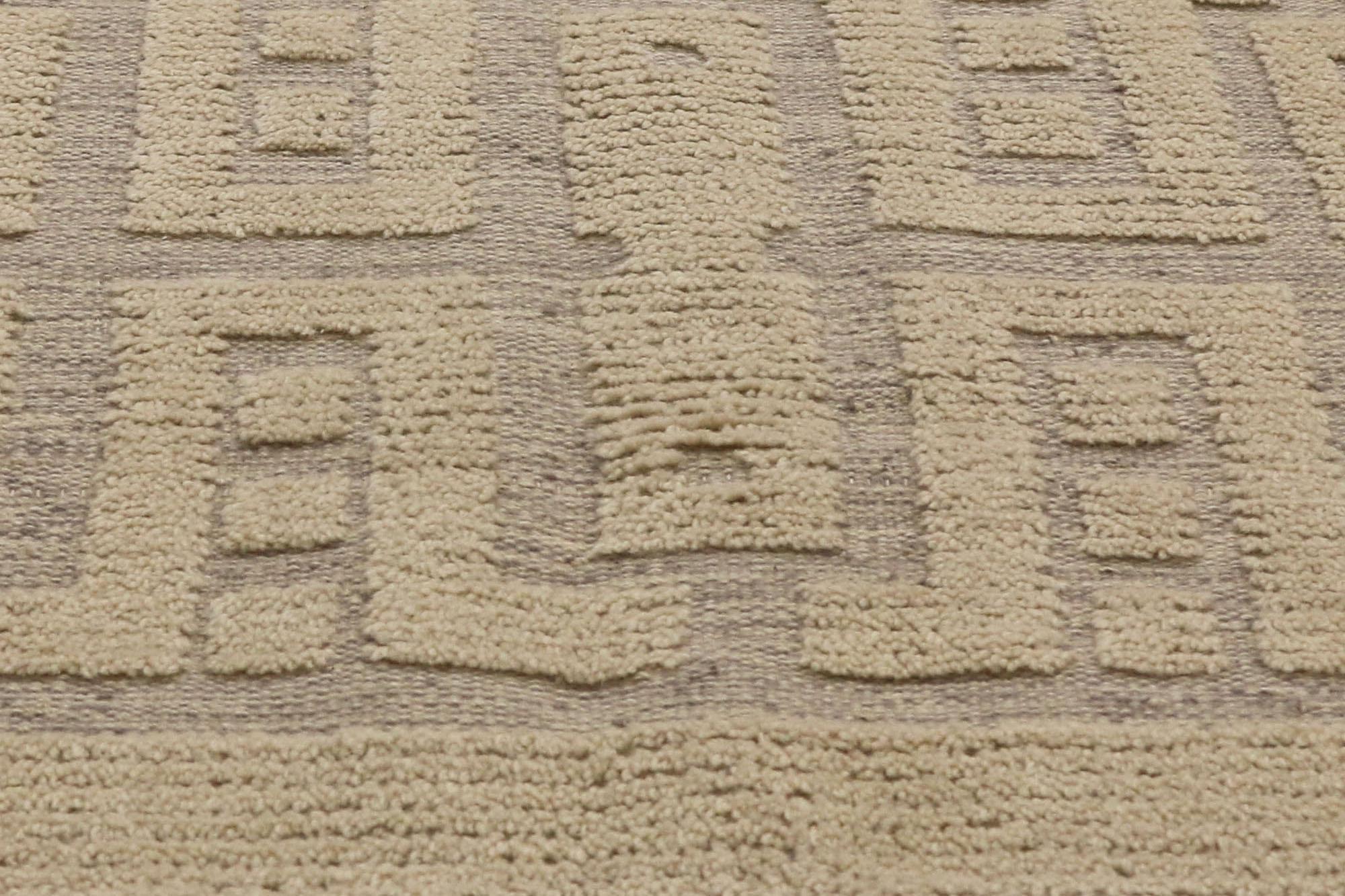Organischer moderner strukturierter hochlehner Teppich, inspiriert von Sigvard Bernadotte (Handgewebt) im Angebot