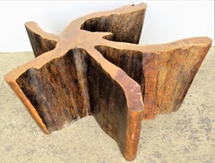 Organic Modern Tree Trunk Coffee Table Attributed to Michael Taylor