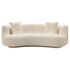 Organisches modernes, geschwungenes Twins-Sofa, DEDAR Boucle, handgefertigt Portugal von Greenapple
