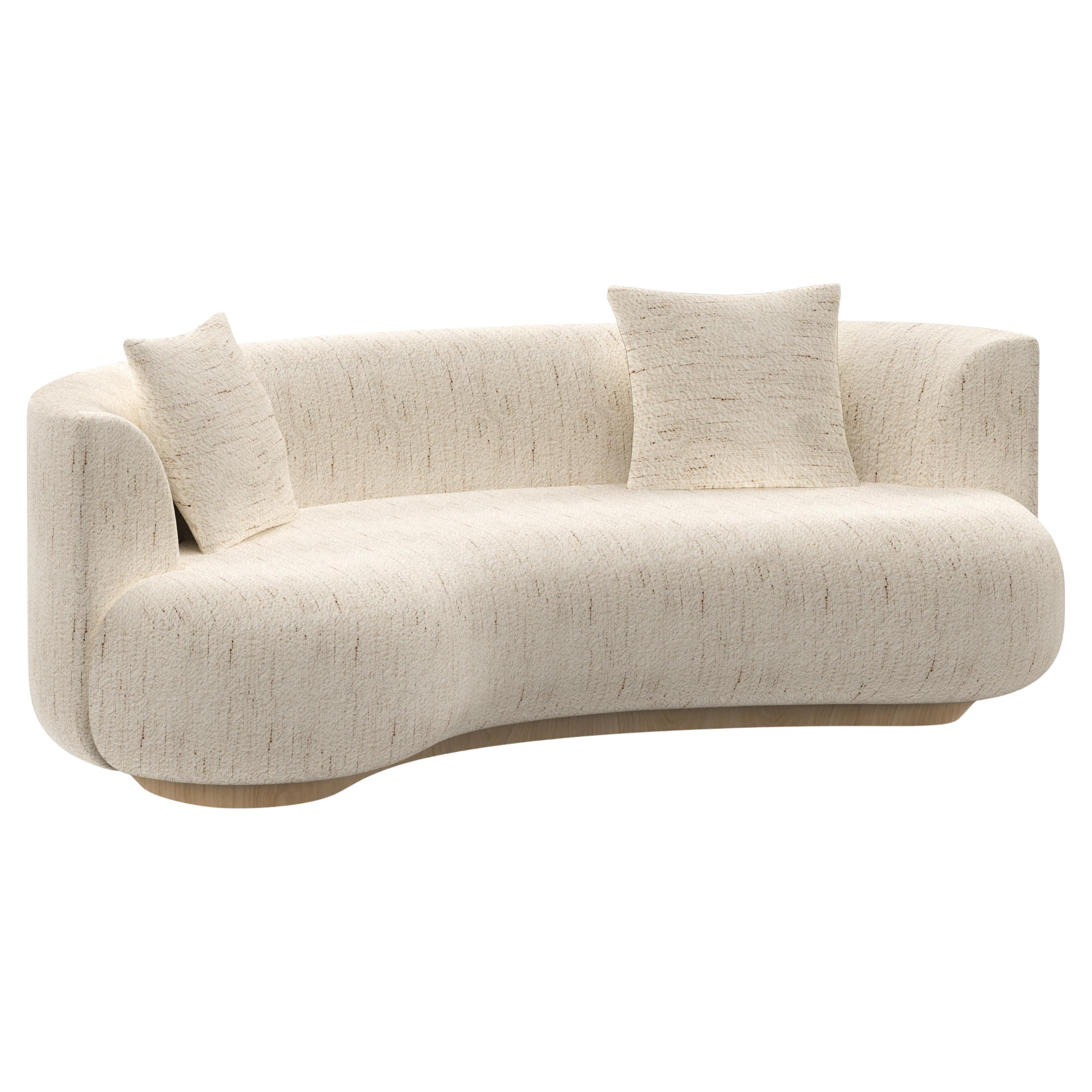 Organic Modern Twins Curved Sofa, DEDAR Boucle, Handmade Portugal by Greenapple
