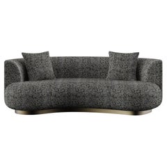 The Moderns Modernity Curved Sofa, Italian Jacquard, Handmade Portugal Greenapple