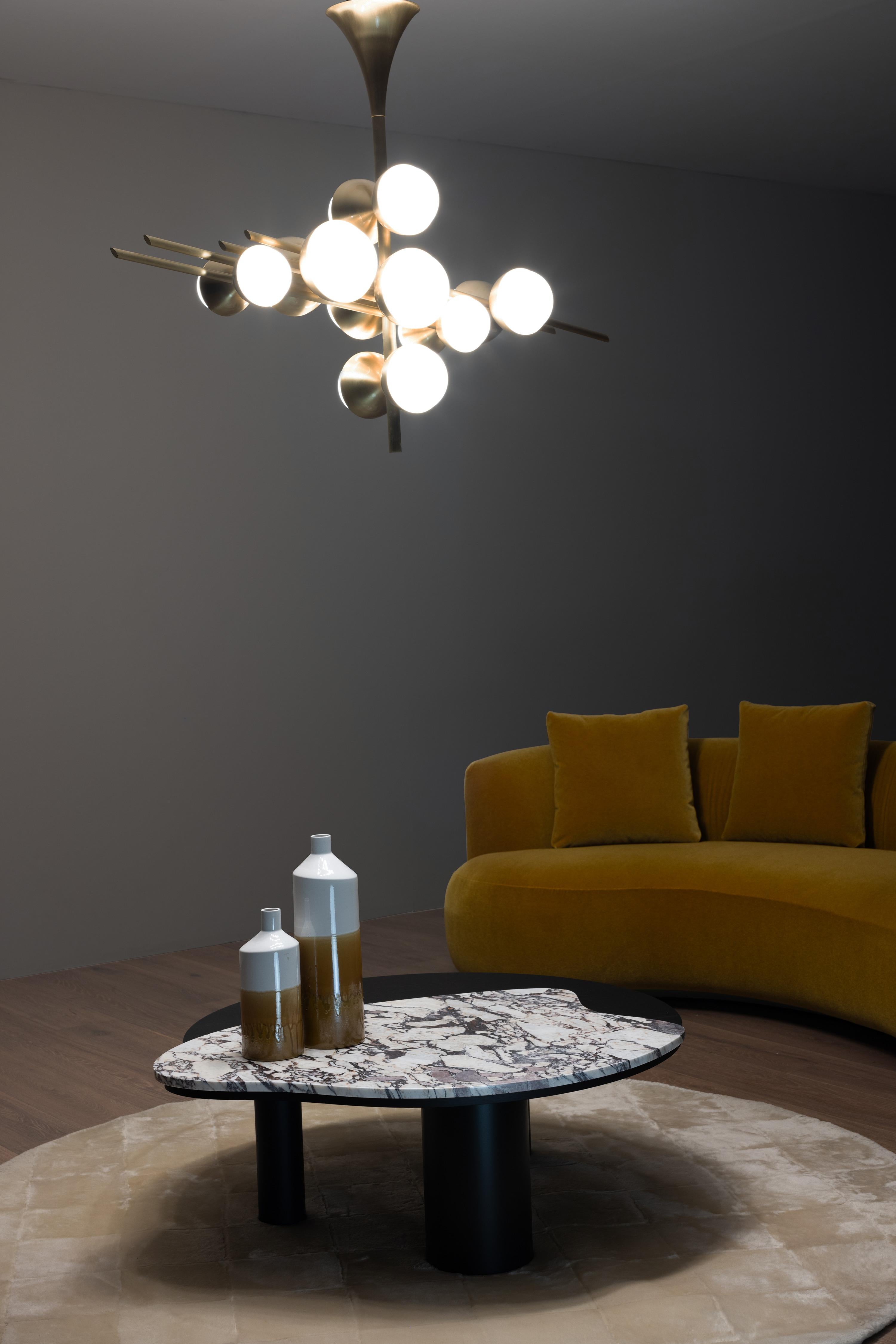 Divano organico moderno a due piazze, Dedar Mustard Mohair, fatto a mano Greenapple in vendita 11