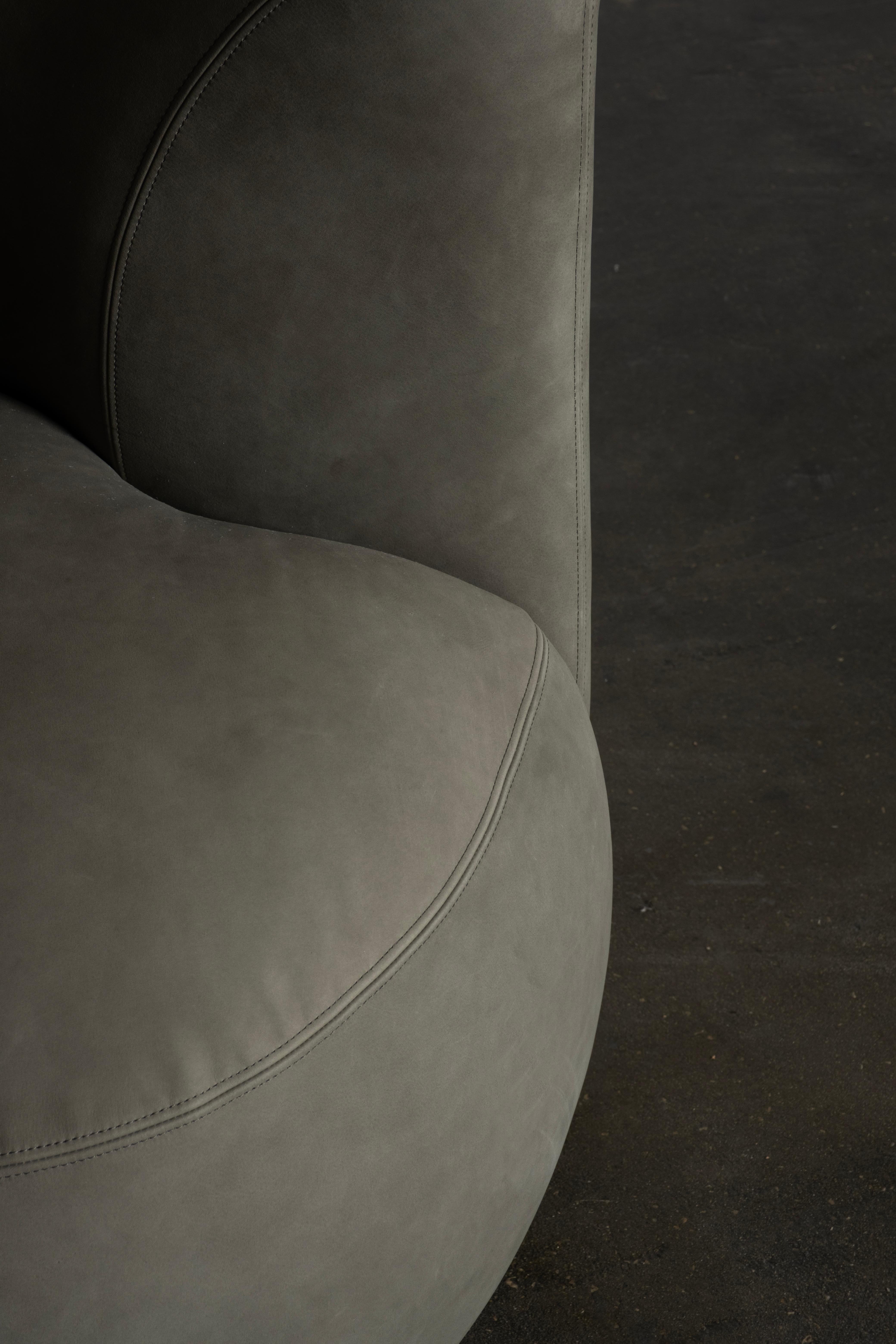 The Moderns Twins Curved Sofa, Italian Leather, Handmade Portugal Greenapple en vente 3