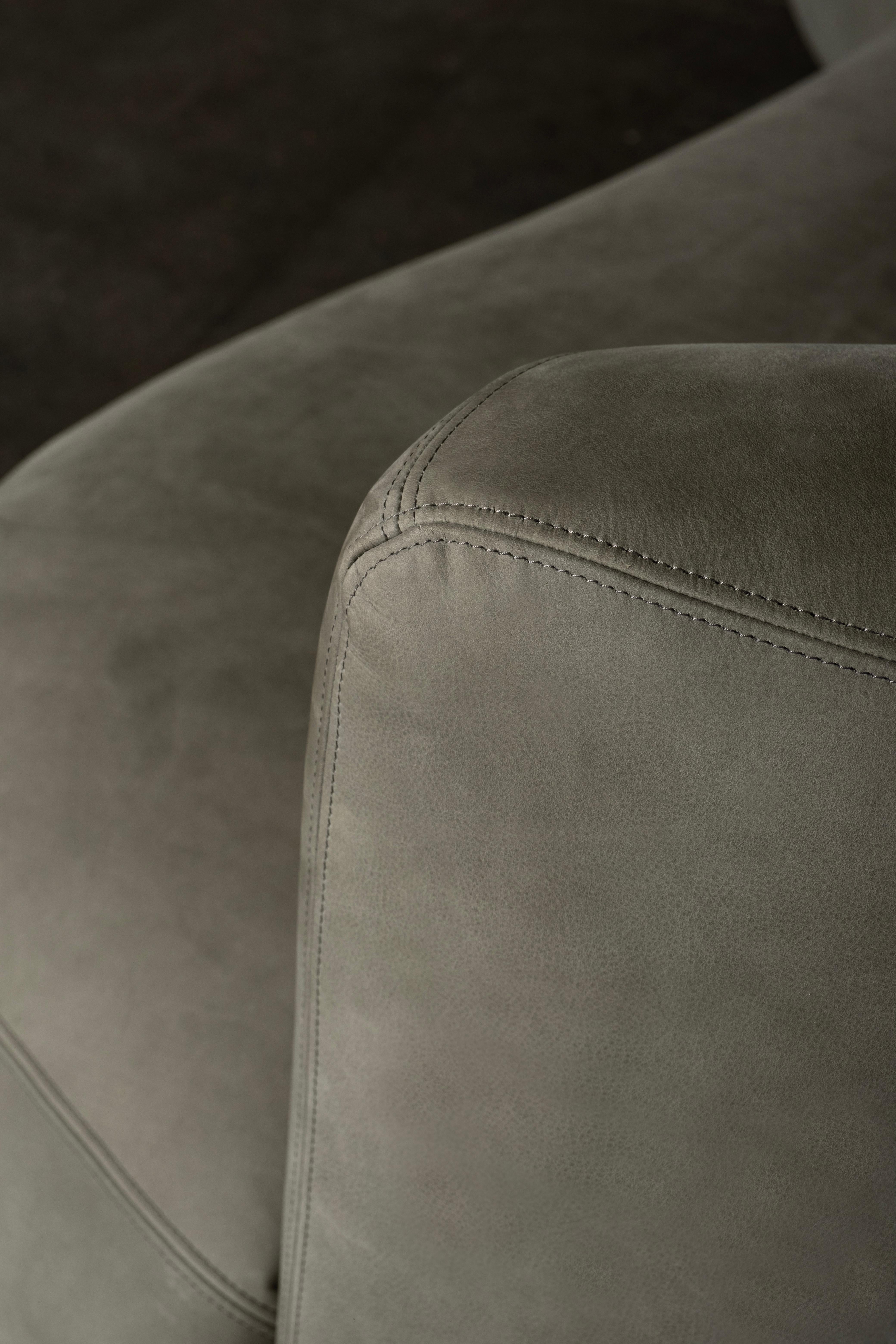 The Moderns Twins Curved Sofa, Italian Leather, Handmade Portugal Greenapple en vente 6
