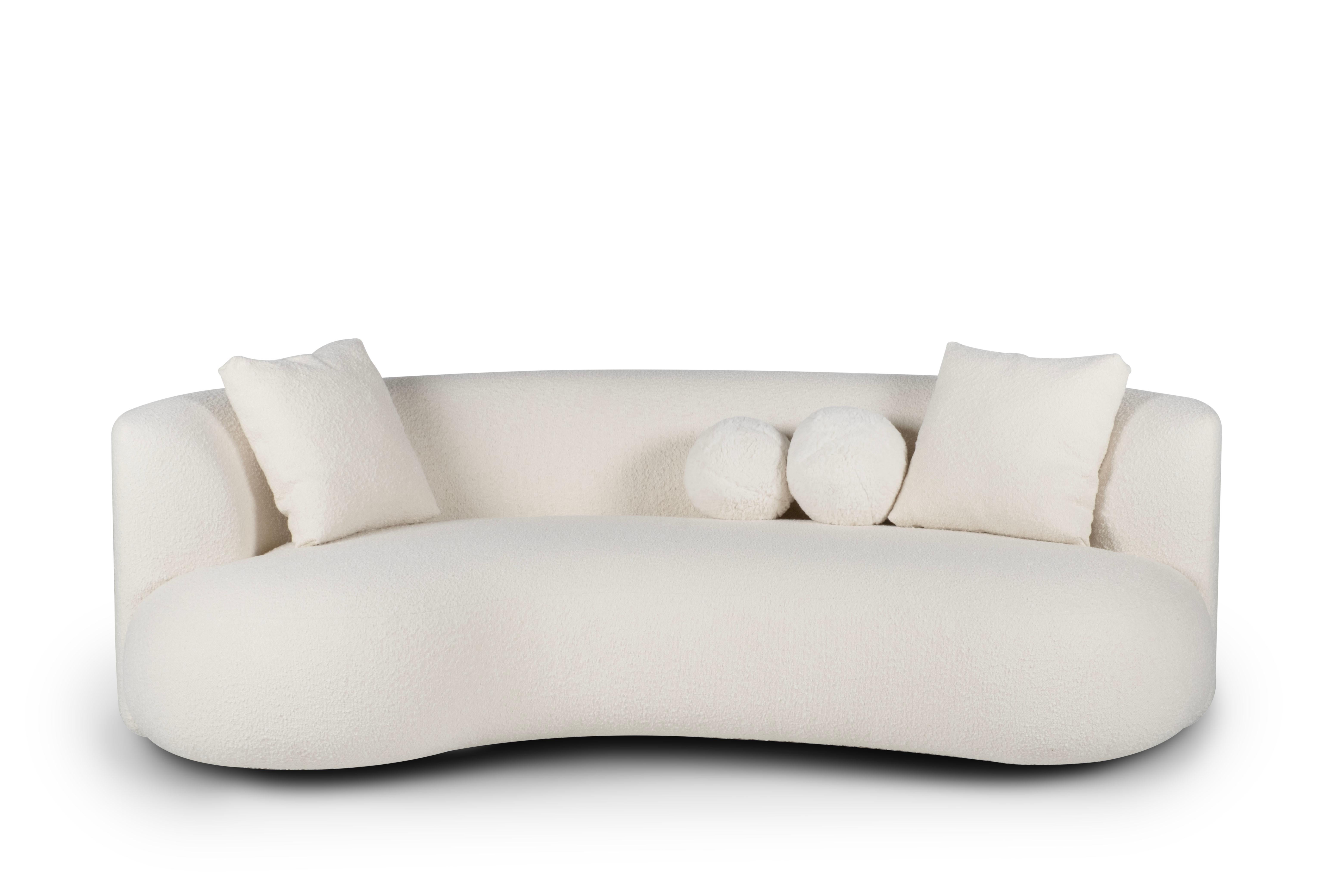 sofa curvo blanco